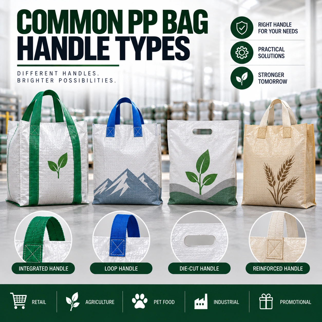 Common PP Bag Handle Types